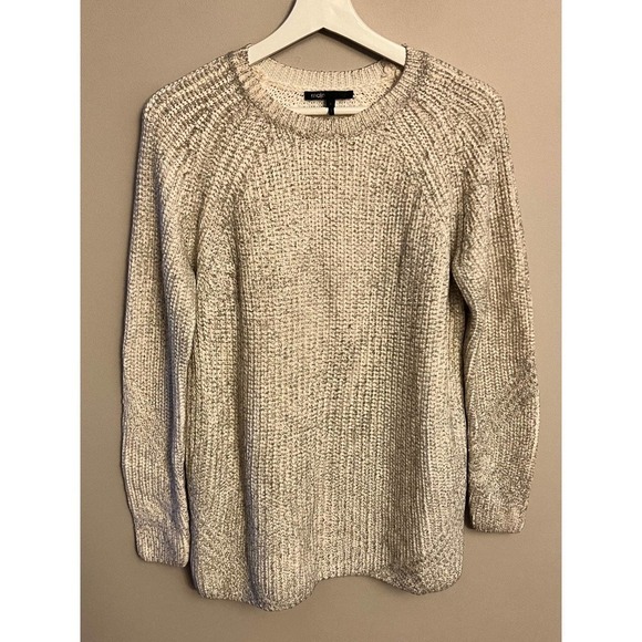 Maje Marled Knit Heavy Sweater Size 2 - Picture 1 of 7